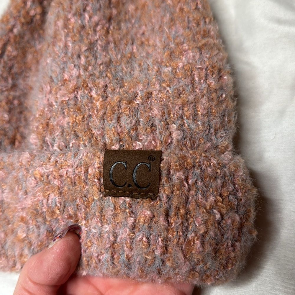 C.C Accessories Confetti Multi Tone Color Ribbed Beanie Hat. - Picture 3 of 6